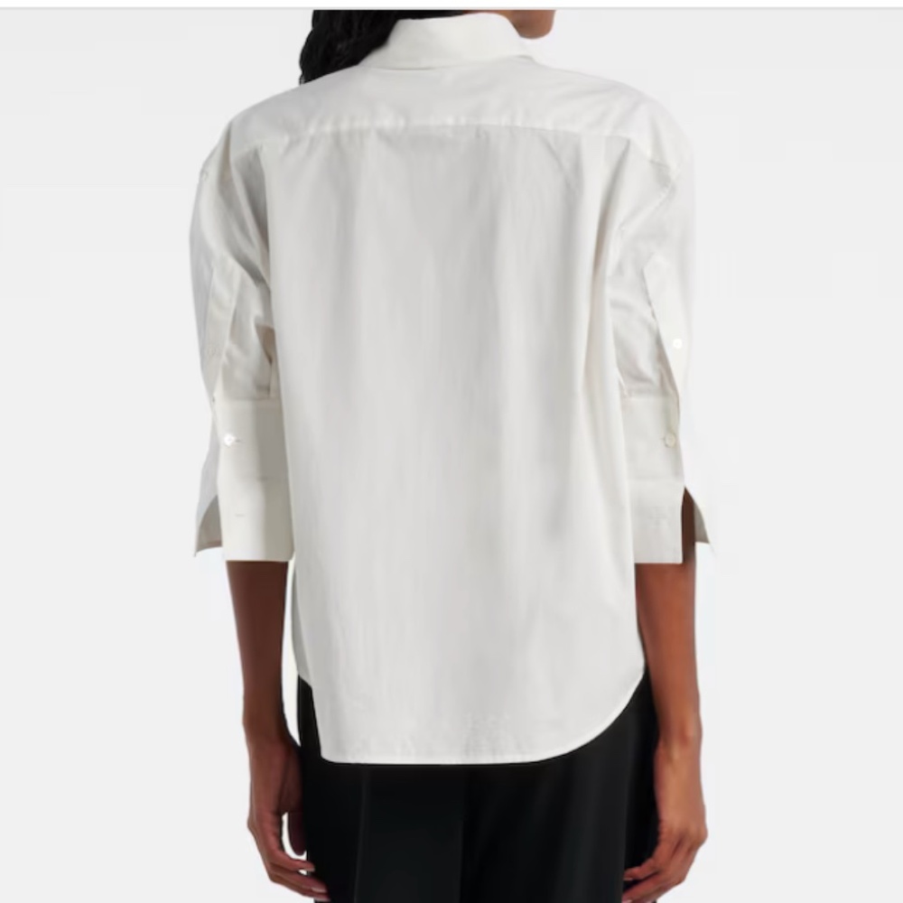 The Row White Cotton Button Down Shirt Size 4 Minimal Luxury Classic - Picture 4 of 15